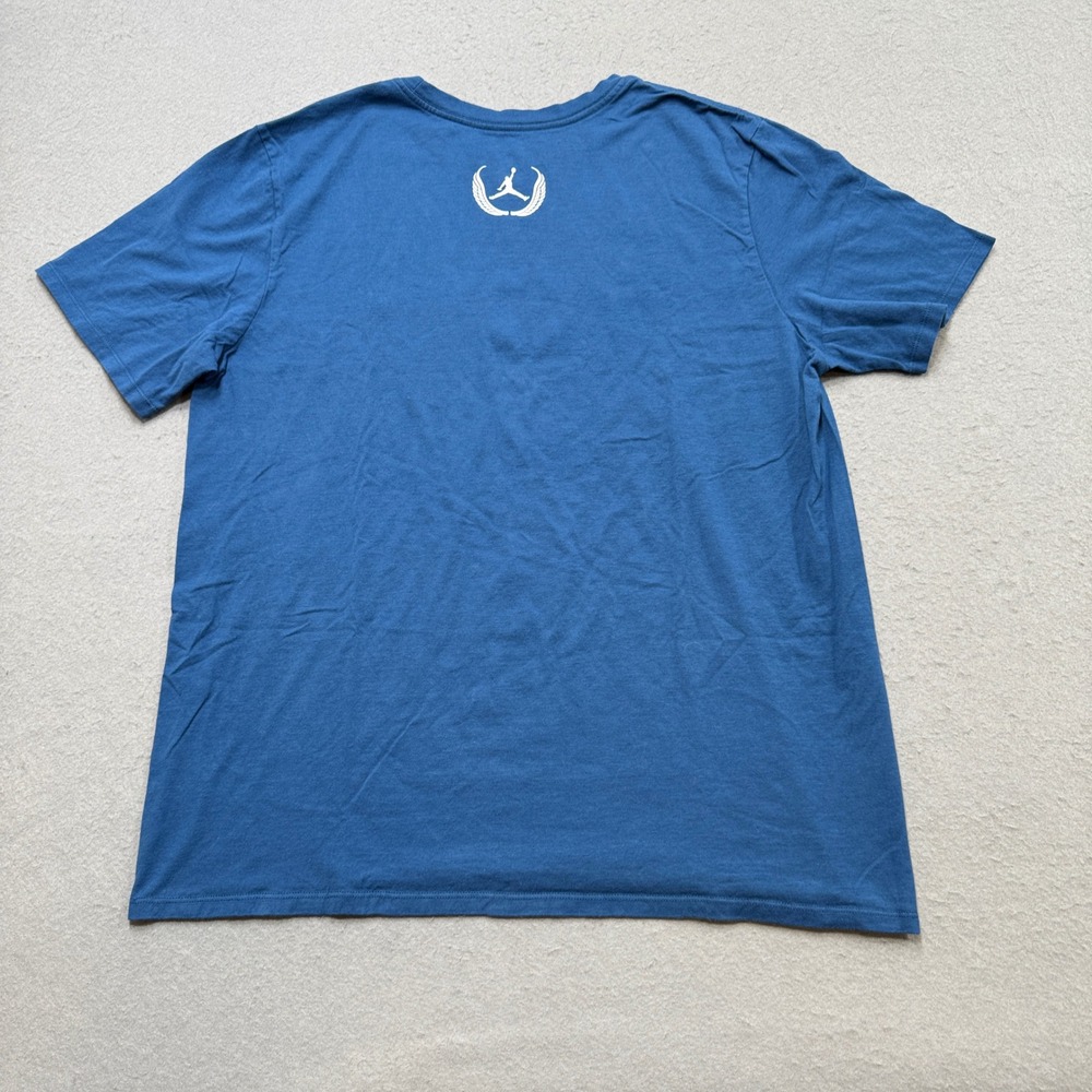 Nike Air Jordan T-Shirt Men's XL Blue Short Sleeve Jumpman Athletic Sportswear - Picture 2 of 5